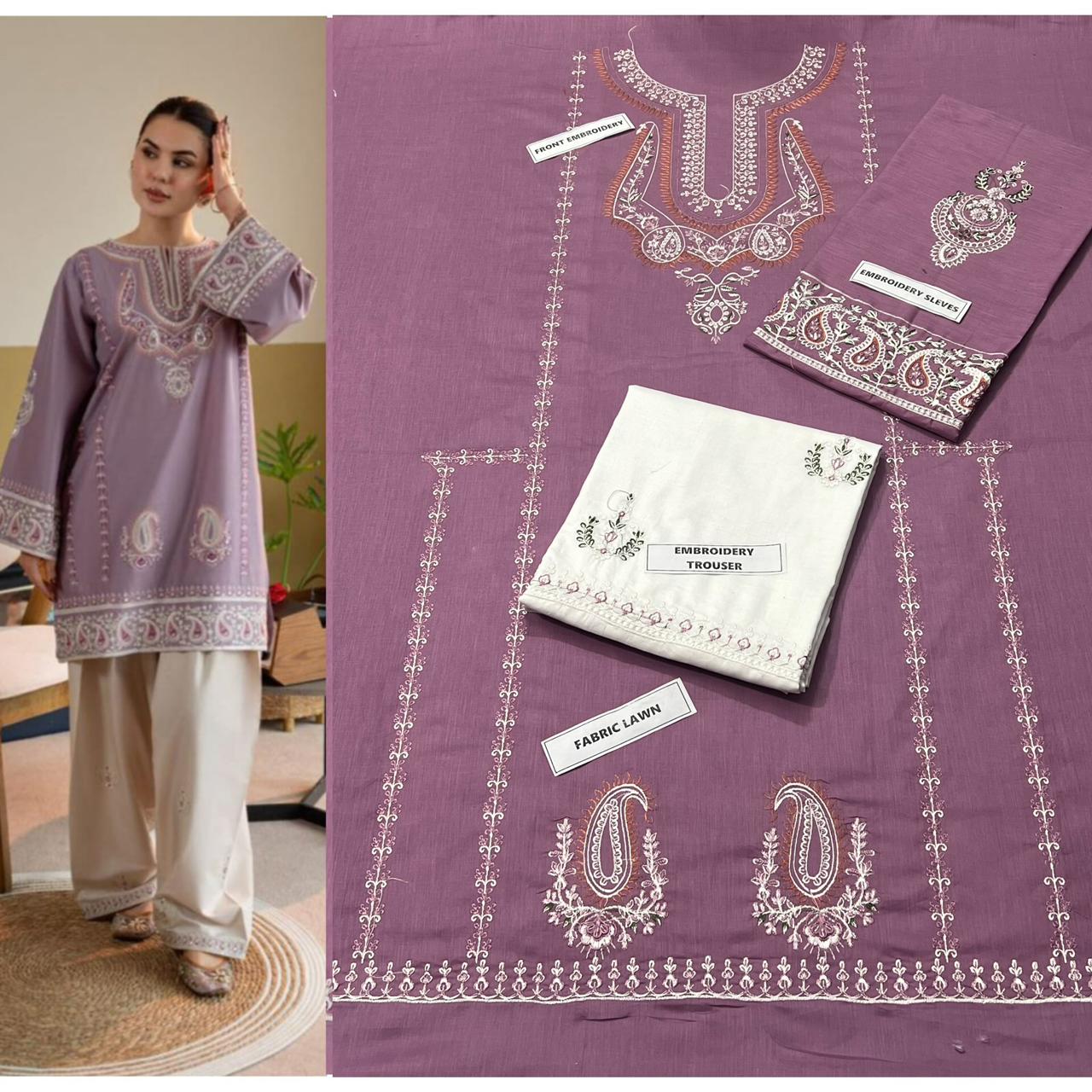2PC Embroidered Lawn Collection