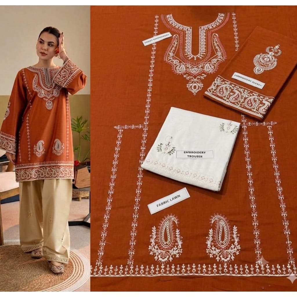 2PC Embroidered Lawn Collection