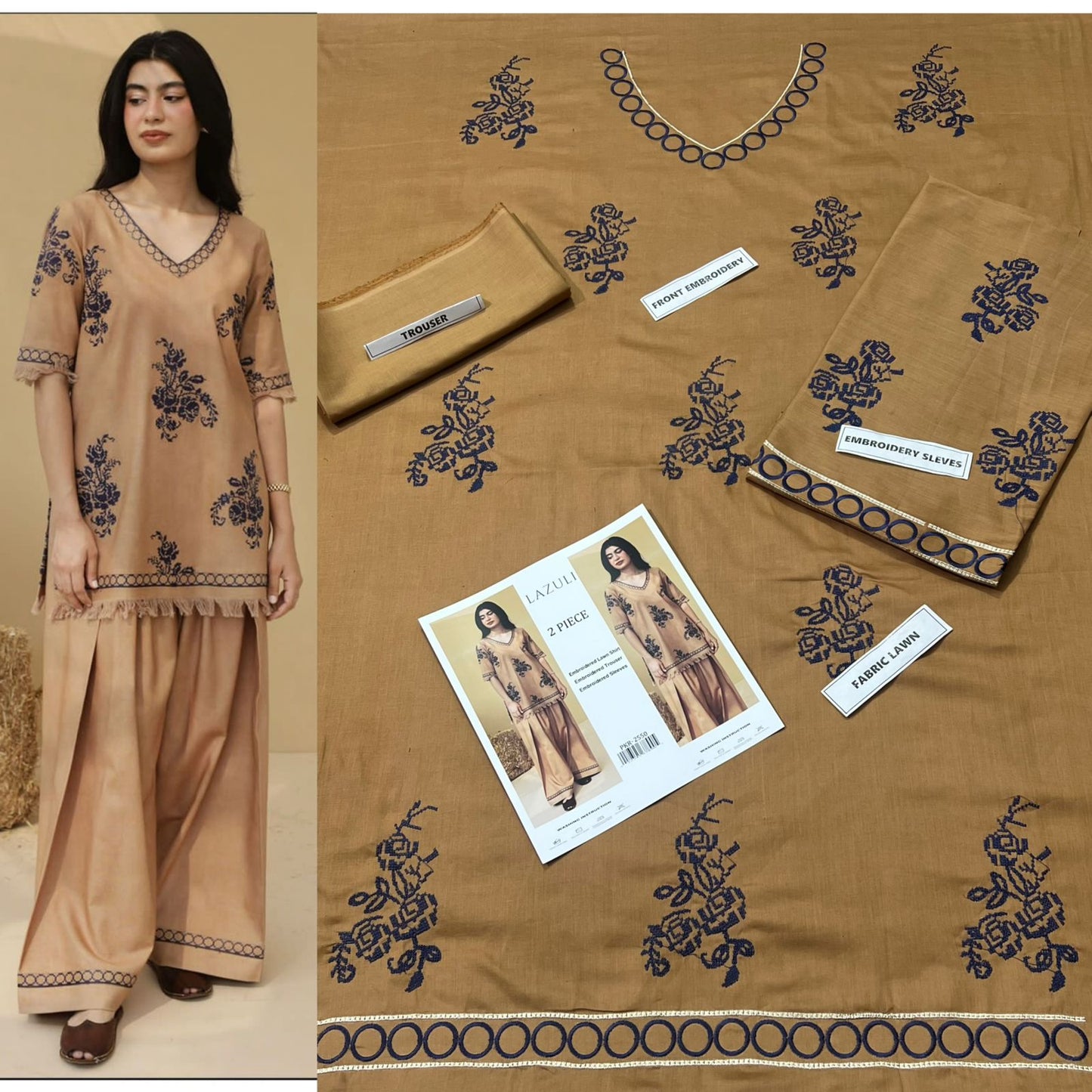 Graceful 2PC Embroidered Lawn