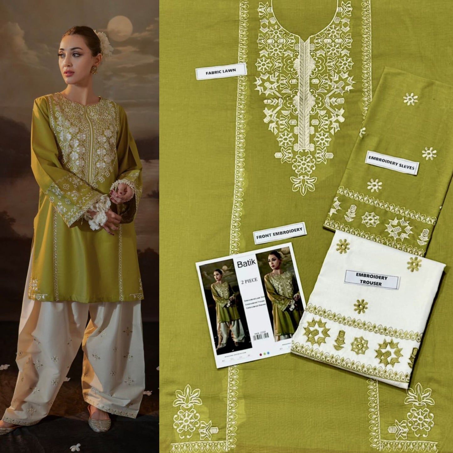 2PC Embroidered Lawn Collection