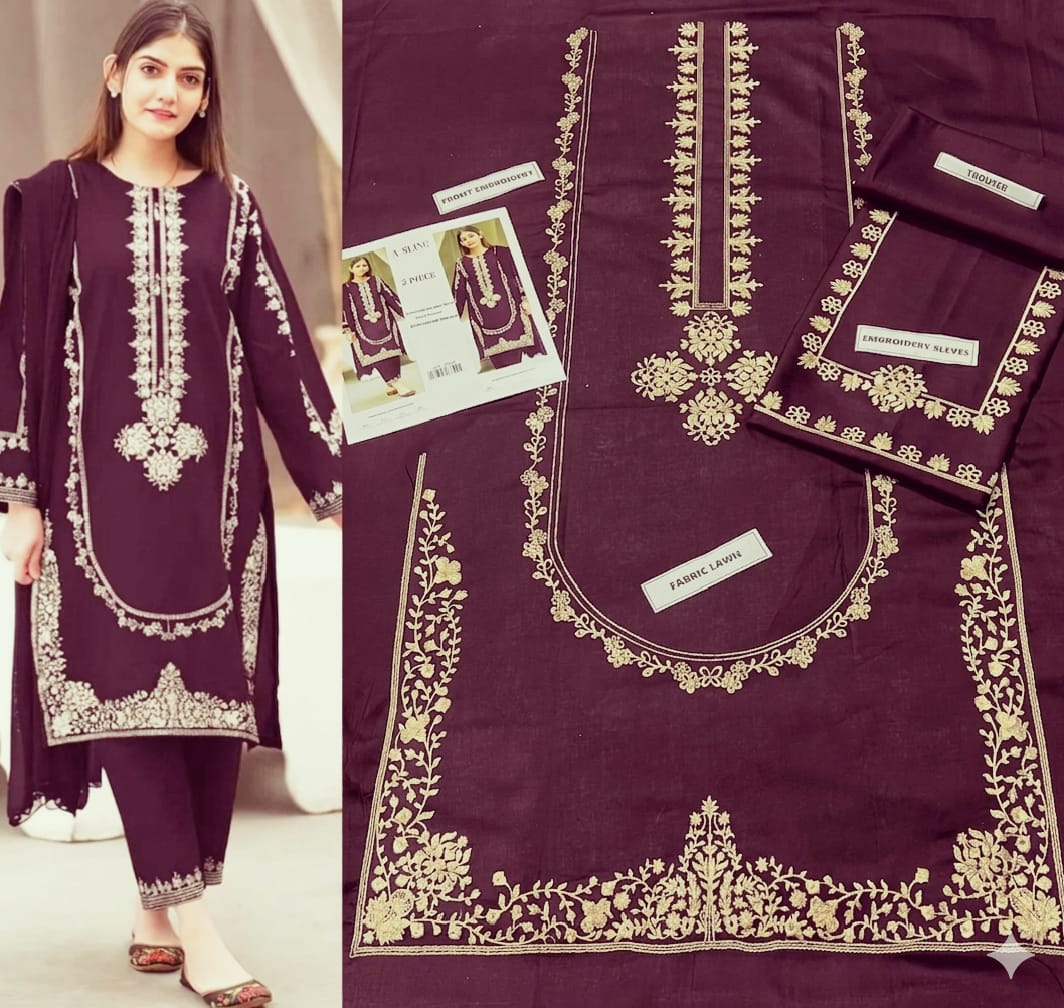 Graceful 2PC Embroidered Lawn