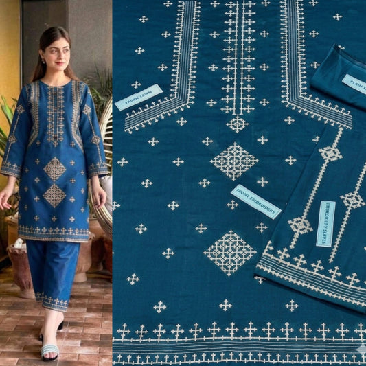 Graceful 2PC Embroidered Lawn