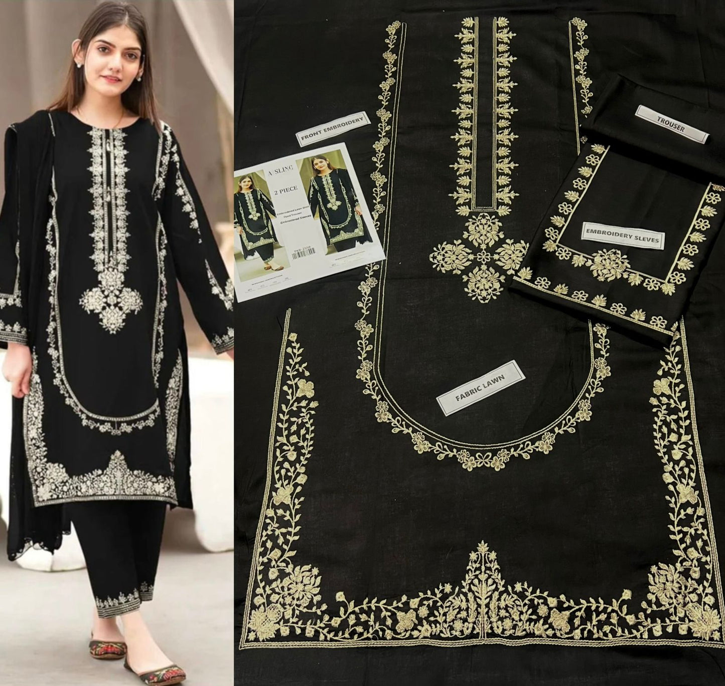 Elegant 2PC Lawn Suits