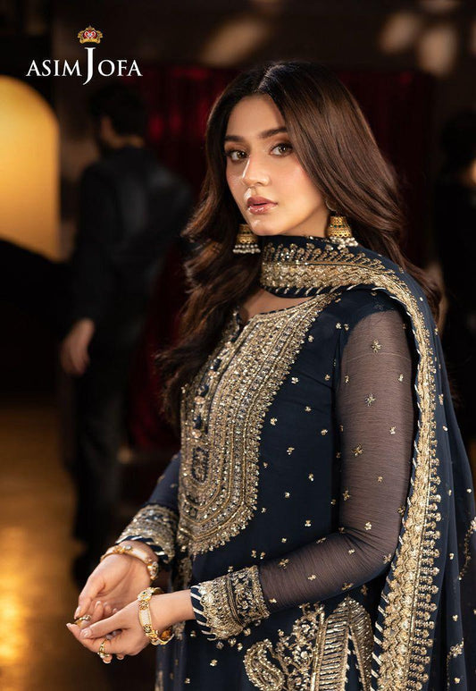 LUXURY Heavy Embroidered Chiffon Party Wear Dress With Chiffon Embroidered Dupatta (Unstitched)