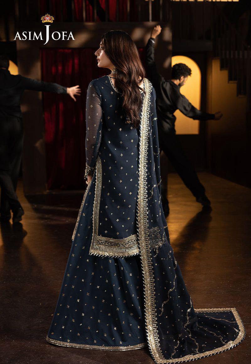 LUXURY Heavy Embroidered Chiffon Party Wear Dress With Chiffon Embroidered Dupatta (Unstitched)