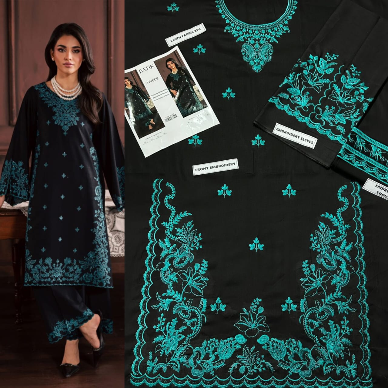 Graceful 2PC Embroidered Lawn