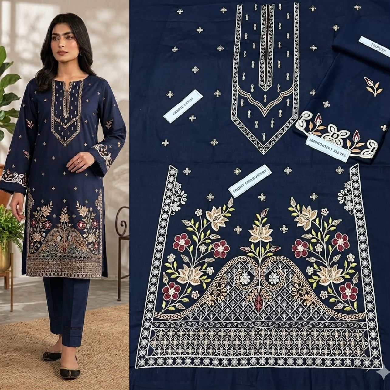 Graceful 2PC Embroidered Lawn