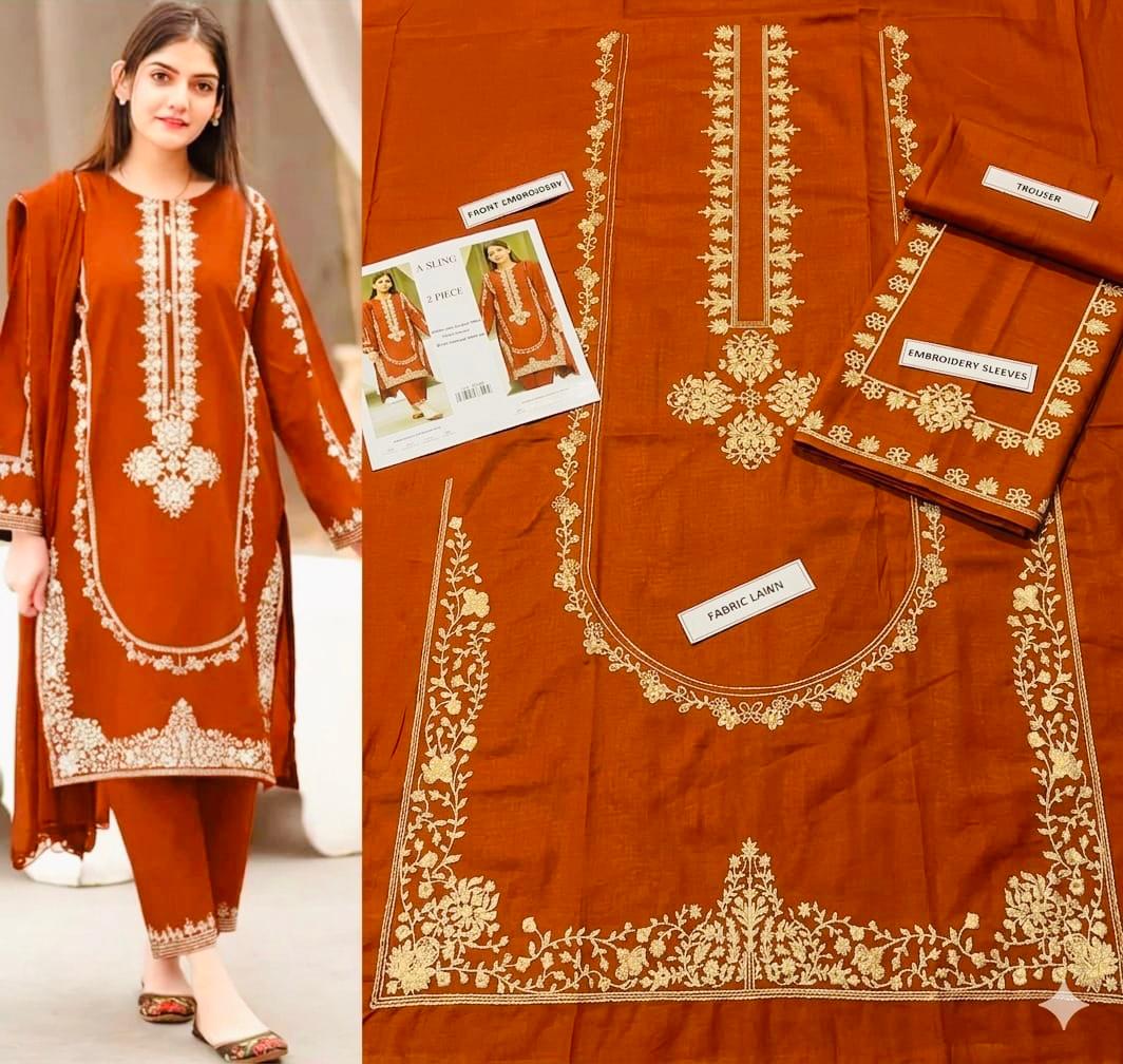 Graceful 2PC Embroidered Lawn